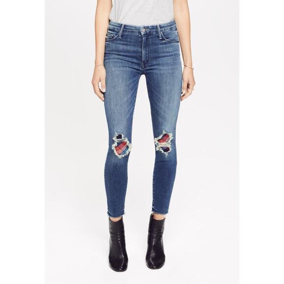 Mother High Waisted Looker Ankle Fray Just Like The Ones We Used To Know Jeans - Picture 1 of 12